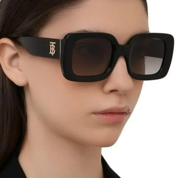 Burberry Accessories - Burberry Delilah Square Sunglasses BE4327 Black